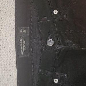 Abercrombie & Fitch Men's Black Jeans Athletic Slim Fit 34w×32l